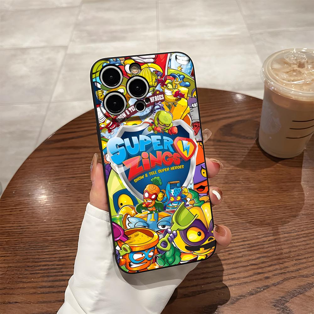 Cartoon Super Zings Phone Case For 17 Pro Max Iphone 14 16 Pro Max 12 15 Plus 13 Pro 11 Xr X Xs Back Cover