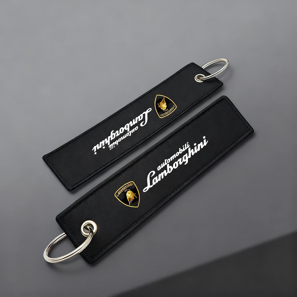 For Lamborghini Urus Huracan Aventador Premium New Premium Textile Car Belt Buckle KeyChain Keyring Auto Key Chain Accessories