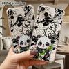 Phone Case: 2D Flat Design, Fits iPhone 18 17 16 15 14 13 Pro, Cute Panda, Perfect Christmas and Halloween Holiday Gift