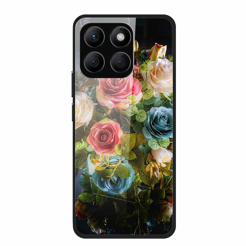Glass Hard Back Cover For Honor X8C X8B X8 4G 5G Honor 400 Smart Phone Case Soft TPU Bumper Tempered Glass Case Coque Funda Capa