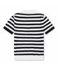 Goldeunbeeo (M) Striped Collar Sweater G4Wam26301Bkx