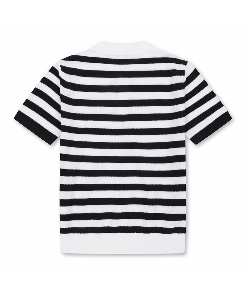 Goldeunbeeo (M) Striped Collar Sweater G4Wam26301Bkx