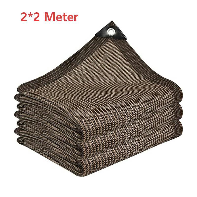 Coffee Sun Shade Net High Density UV Protection Breathable Tear-Resistant Sunblock Cloth For Patio Garden Backyard Pool Outdoor