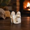 Hand Painted Christmas Sculptures Mini Resin Nativity Figurine for Desktop Decor Holy Family Manger Ornaments Scene Ornaments Compact Religious