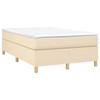 Maison Exclusive - Sommier à lattes de lit avec matelas Crème 120x200 cm Tissu