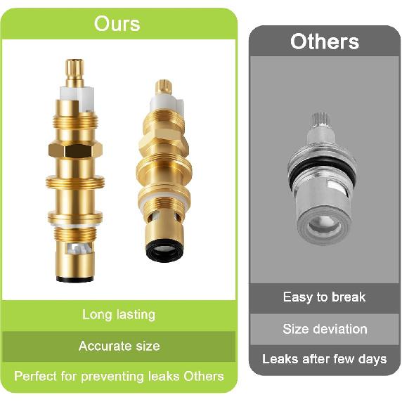 910-030 Ceramic Disc Cartridge Replacement, Compatible with Price/Pfister Shower and Faucet Stem, Shower Valve Cartridge for Tub and Shower Faucet,