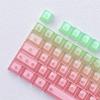 115 Key Full Set Clear PC Keycaps With Coating Dye-sublimation Keycap Enhances Durability And Light Diffusions