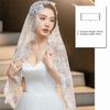 Mid-Length Catholic Veil Black White Wedding Veils Elegant Women Shawl