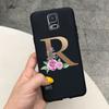 For Samsung Galaxy S5 I9600 Phone Case Flower Initial Alphabet Case For Samsung S5 Neo S 5 G900 G903F SM-G900F Soft Silicon Case