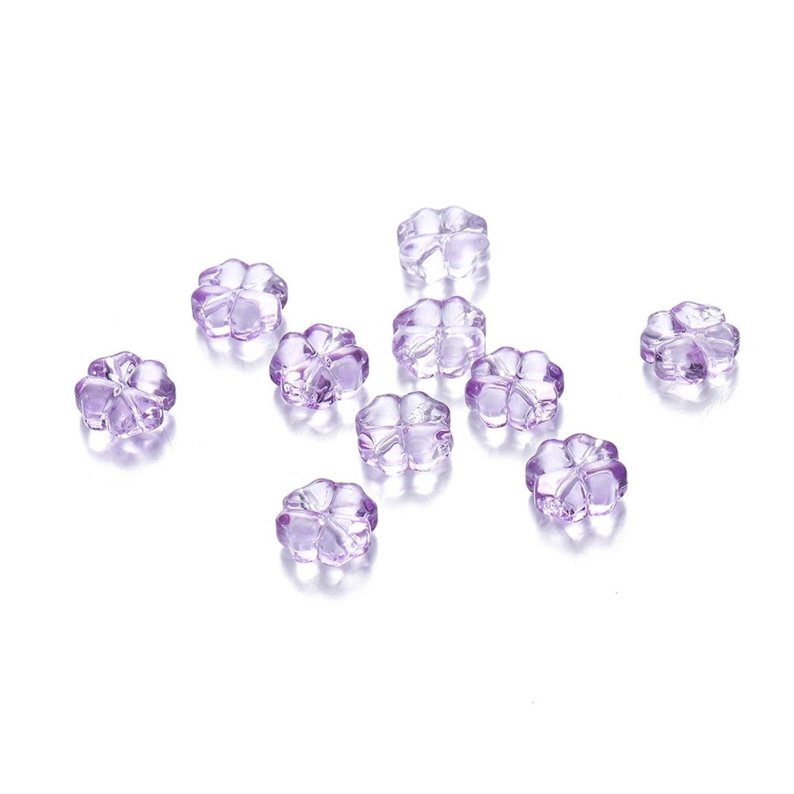 

Popular Multicolor Glass DIY Accessories Four-Leaf Clovers Pendant DIY Handmade Bracelet Necklace Earring Clip Materials 14