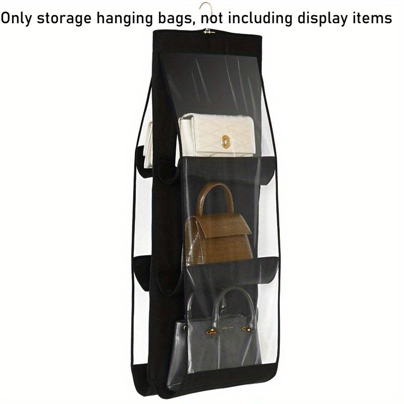 

Multi-Layer Space-Saving Polyester Hanging Organizer for Handbags and Purses-Unfinished,Storage Hanging Bag,For Wardrobe Storage