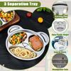Stainless Steel Divided Plates for Adults and Kids, Picky Eaters, Dishwasher Safe, Durable Design