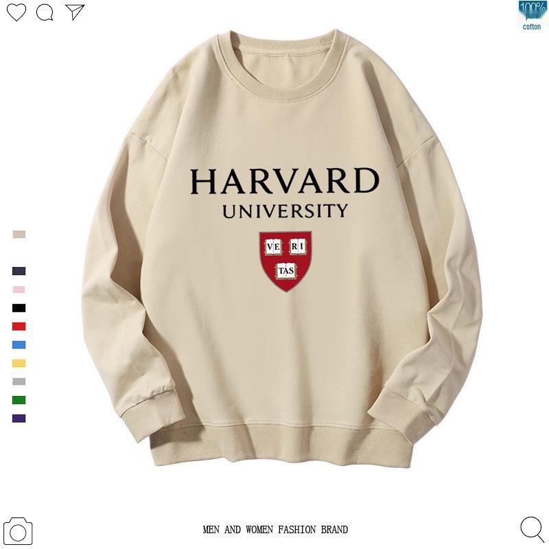 

Сувенирная черная унисекс толстовка с круглым вырезом Гарвардского университета S абрикосовый