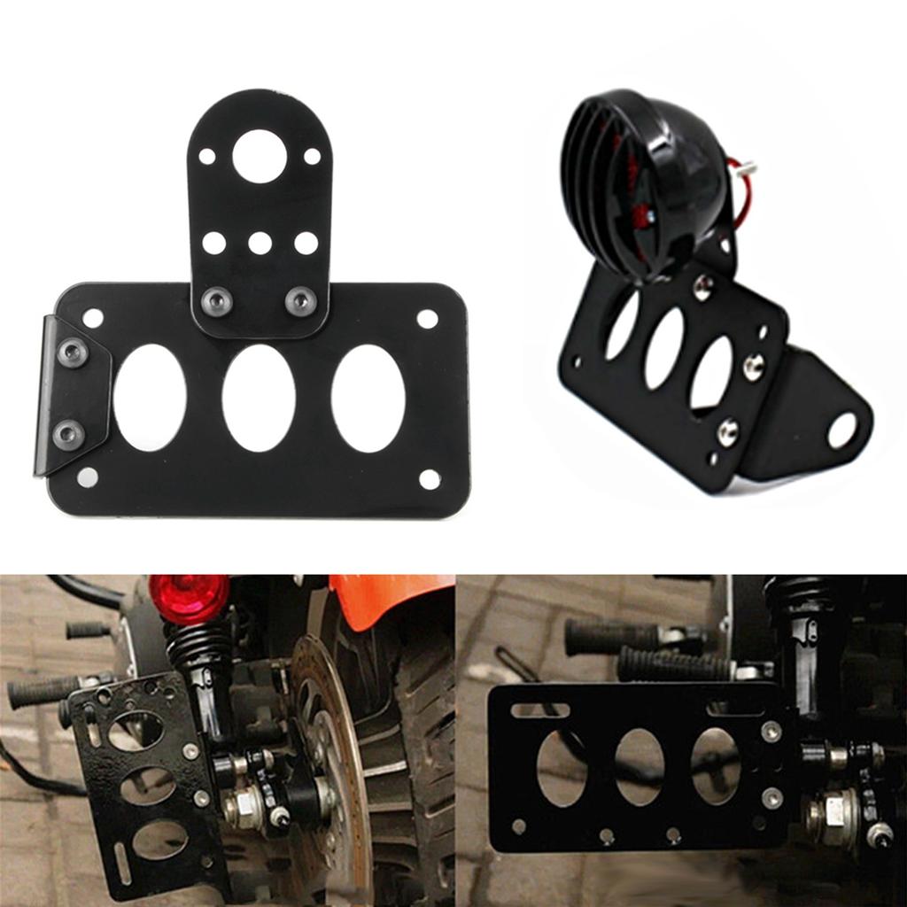 Retro Motorcycle License Plate Frame Holder Bracket Modification Parts