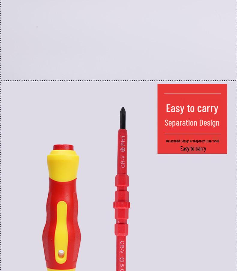 8-in-1 Insulated Screwdriver Set with Hardened Tip and Voltage Testing