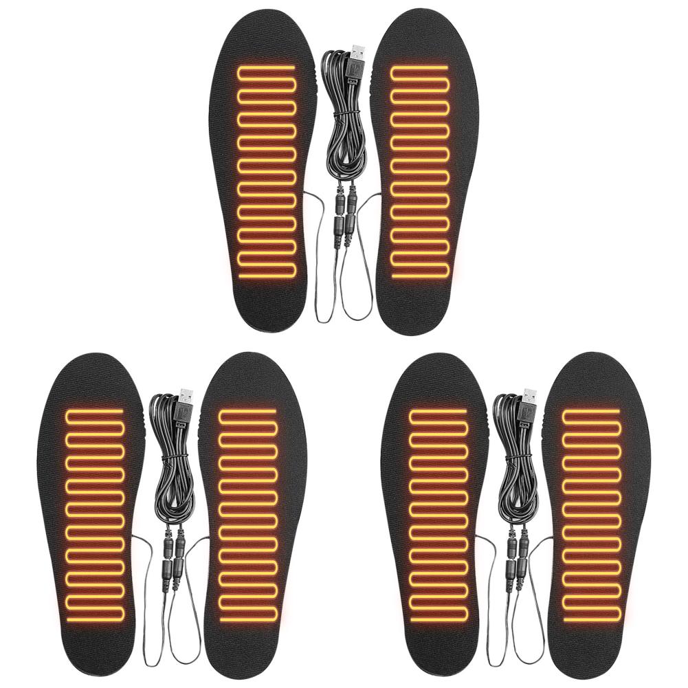 5-1ks Elektrické vyhřívané vložky do bot Omyvatelné Dobíjecí Ohřívače nohou Elektrické vyhřívané vložky pro muže ženy USB Vyhřívané vložky do bot