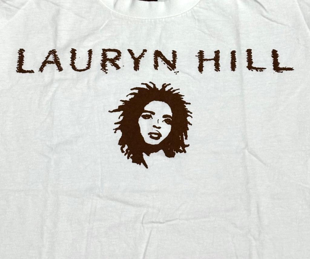 Vintage Lauryn Hill 90er Miseducation Welttournee 1999 Gr. L Weißes T-Shirt NACHDRUCK