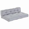 Pallet Sofa Cushion 2 Pcs Gray 120 X 80 X 38 Cm Fabric