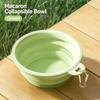 Portable Pet Folding Bowl with Carabiner Food Grade Silicone for Dogs Cats Outdoor Travel Walking Feeding Water Drinking Bowl