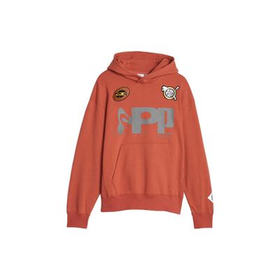 Puma X Perks And Mini Graphic Hoodie With Cartoon Letter Print Women Tops Apple-Red 622677-41