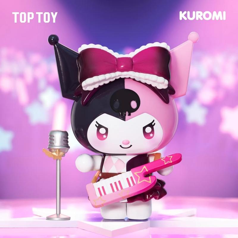 TOP TOY Sanrio Kuromi Sparkling Idol Series  Kawaii Toy Figure Cartoon Desktop Ornament Children's Model Birthday Gift