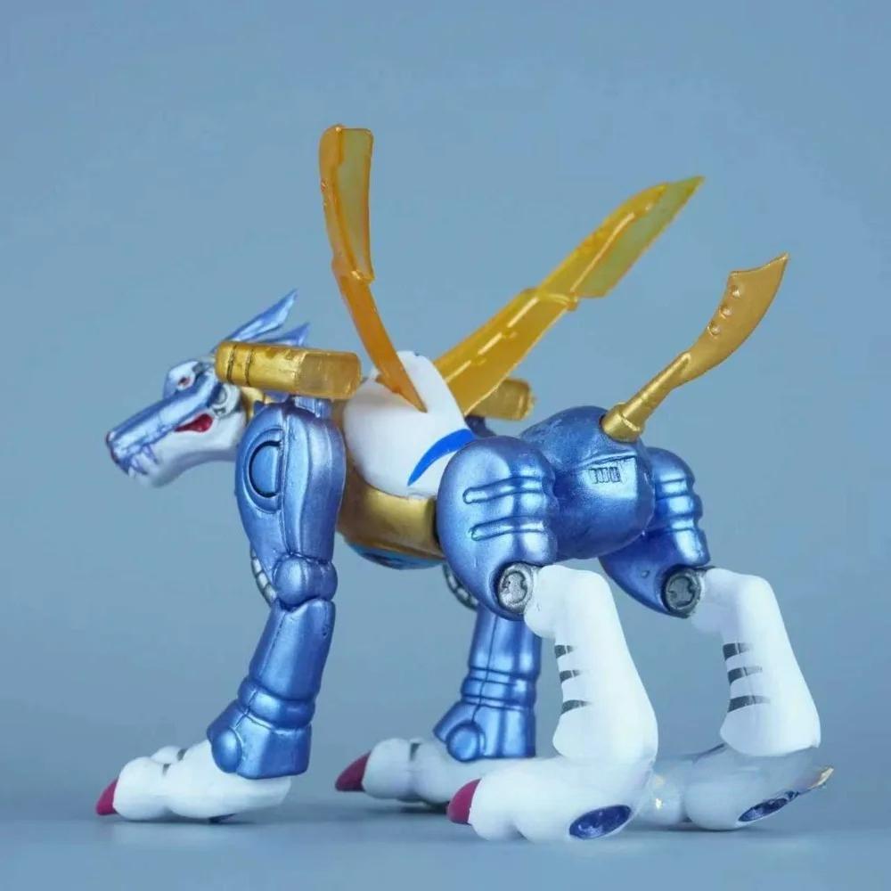 Figurine Anime Digimon Adventure Metal Garurumon 9cm Figurine d'Action PVC Modèle de Collection Jouets pour Enfants Cadeaux