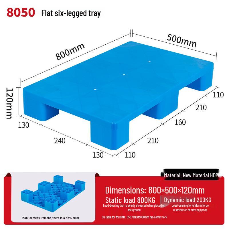 Warehouse Grid Plastic Pallet: Thickened Moisture-Proof Single-Sided Floor Mat for Logistics.