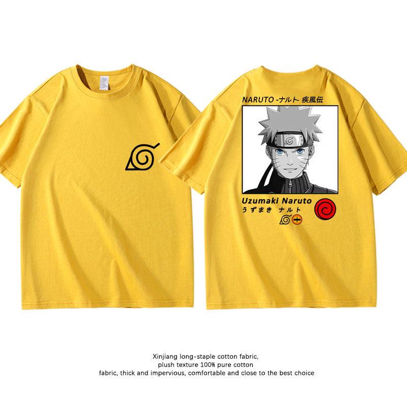 New Childrens Tshirt Naruto Kakashi Naruto Uchiha Itachi Sasuke Pure Cotton Doublesided Printed Parentchild Casual Tshirt