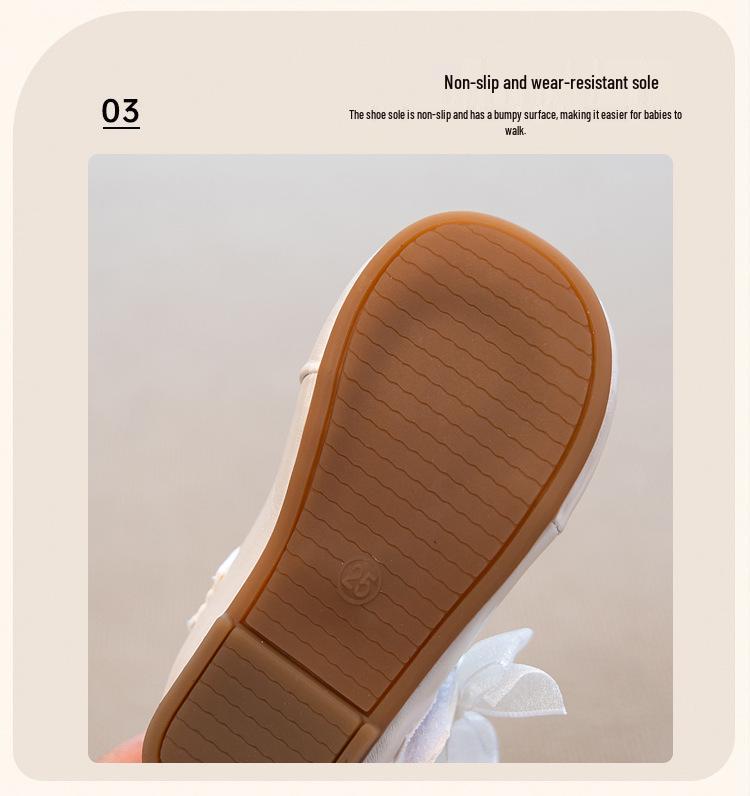 Autumn 2026 Girls' Korean Style Princess Flats - Versatile, Soft Sole Leather Shoes