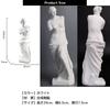FUPUTWO Venus de Milo Plaster Statue, Louvre Museum Treasure Replica Figurine, Decorative Object Ornament (White)
