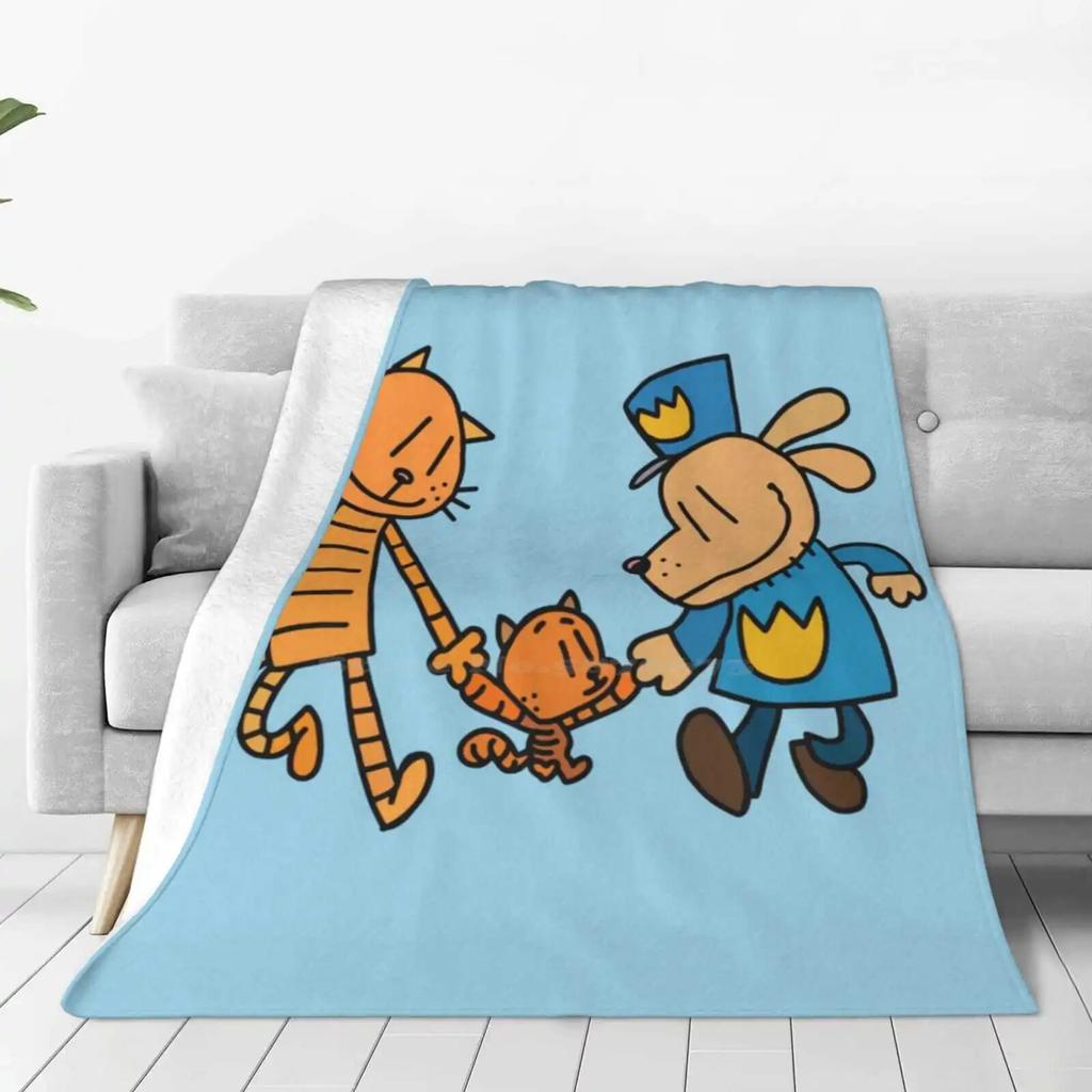 Dog Man , Lil Petey , And Big Petey Fan Art New Arrival Fashion Leisure Warm Flannel Blanket Pilkey Captain Underpants Graphic