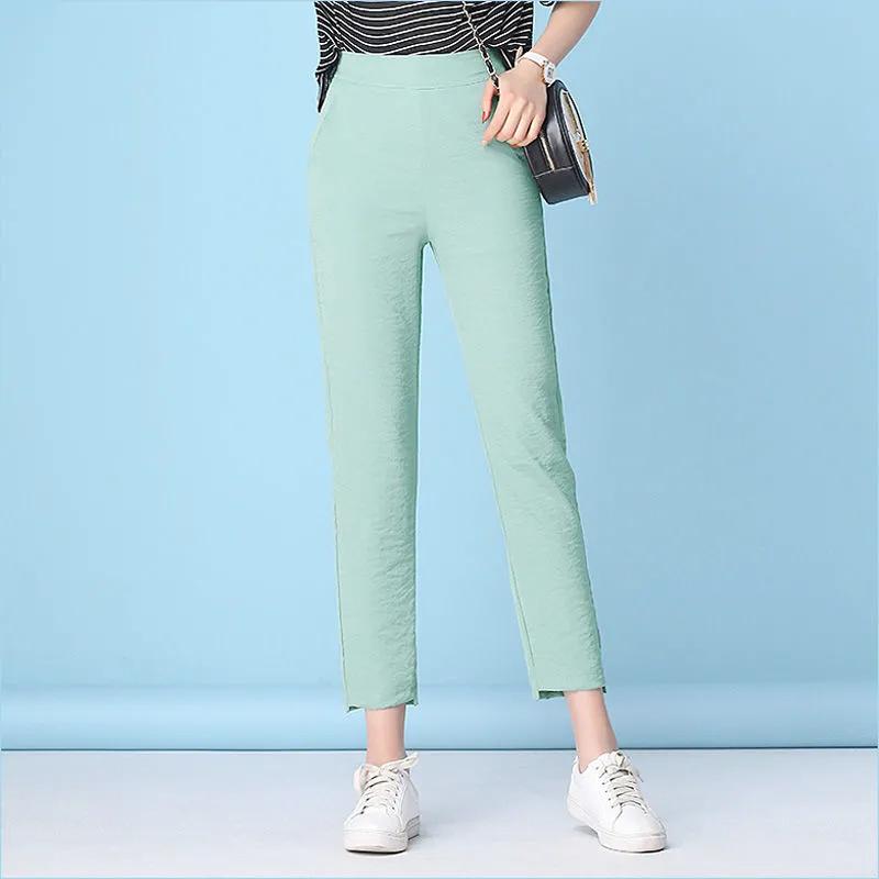 Women's Mid-waist Loose Casual Nine-minute Pants
