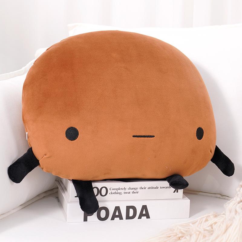 

Cozy Winter Potato Plush Hand Warmer Pillow - Cute Gift for Students, Boys & Girls 13cm Keychain темно-коричневого кольору