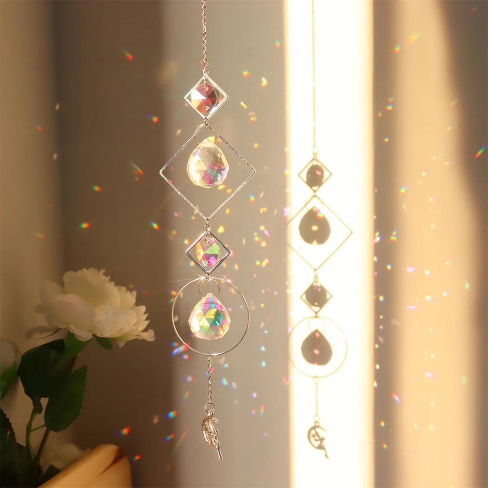 Crystal Wind Chime Wind Chimes Outdoor Ornament Handmade Hanging Suncatcher with AB Coating Home Decor Gifts for Window Car
