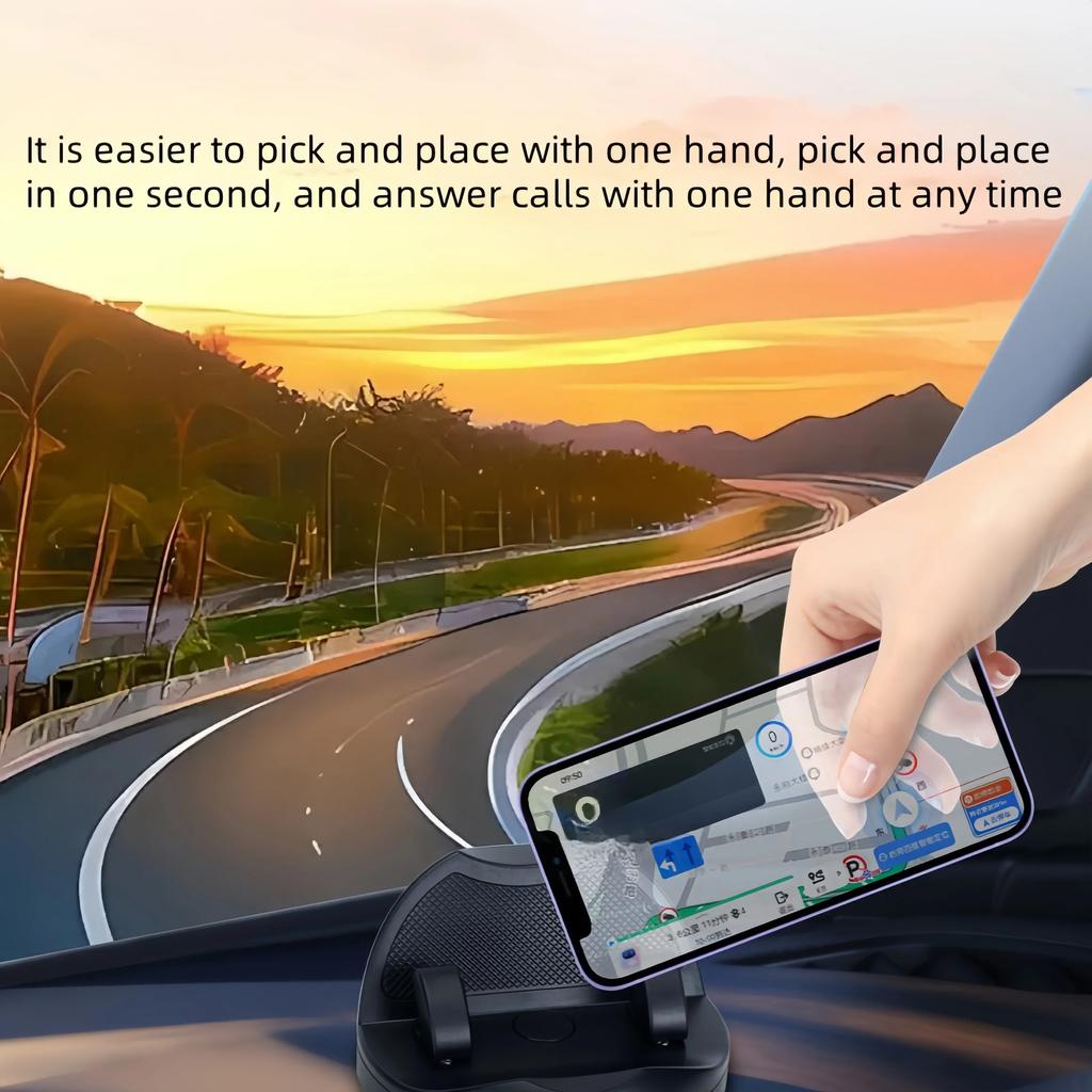 HUD Auto Armaturenbrett Handyhalterung 360° Rutschfeste Halterung mit Parknummernschild