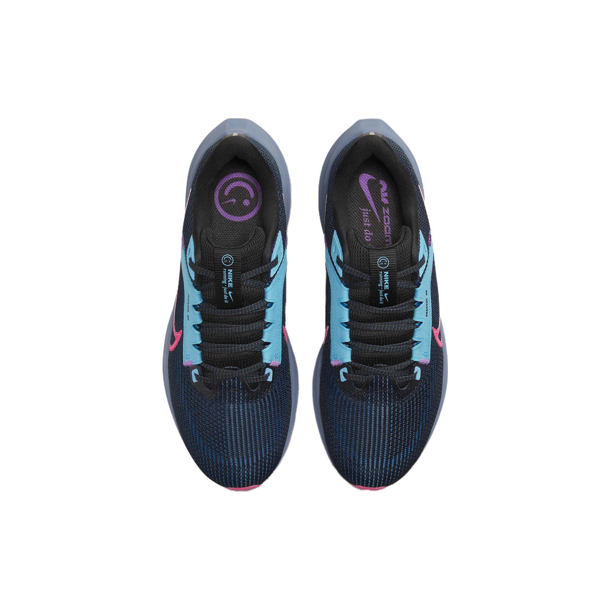 Nike Air Zoom Pegasus 40 SE Black Hyper Pink Женские кроссовки Green-Abyss Baltic-Blue — фото 4