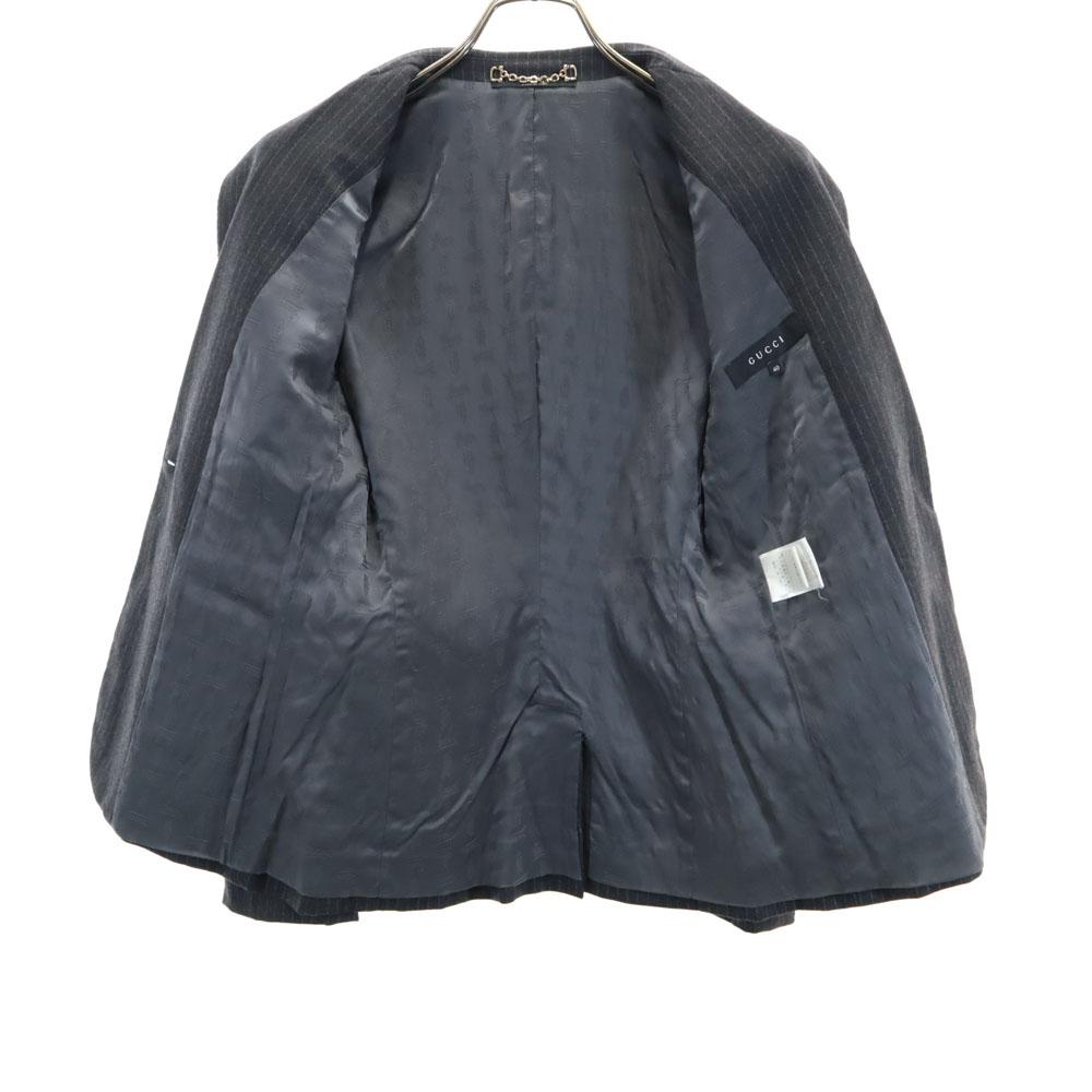 GUCCI made in Italy Pinstripe tailored jacket 40 Charcoal gray blazer Women Used