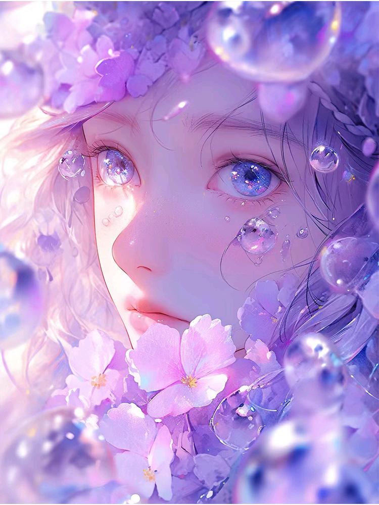 

5D DIY Алмазная картина Мультяшная девушка Мозаичная картина Рукоделие Полная Алмазная вышивка крестиком Главная Декоративная Full Round 20x30CM