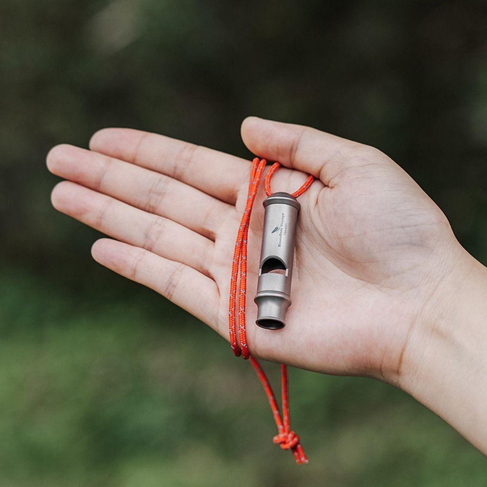 Tragbare, wasserdichte Titanpfeife, Mini-Notfall-Expeditionszubehör, Outdoor-EDC-Werkzeug