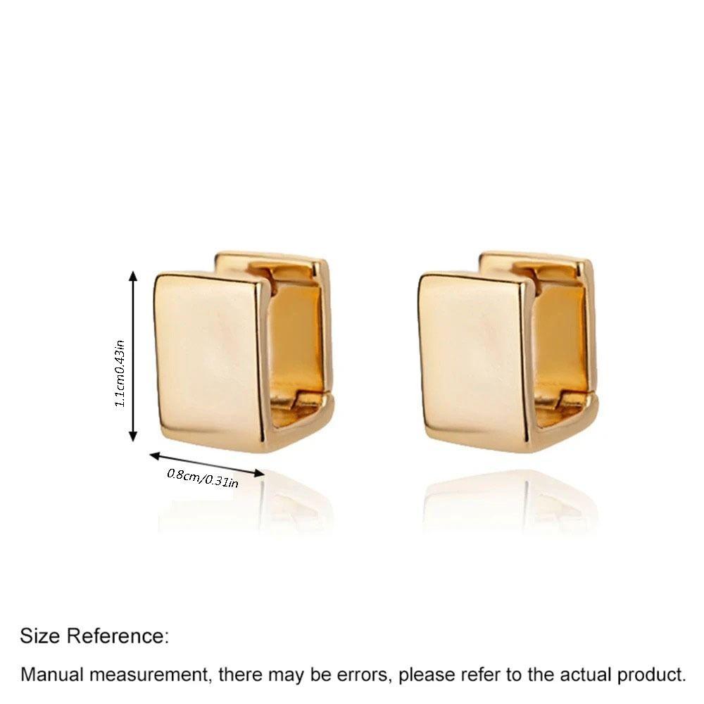 Prevent Allergy Square Geometric  Ear Buckle Korean  Style Minimalist Hoop Earring  Party