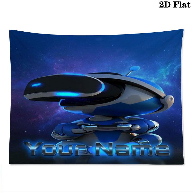 ASTRO BOT Custom Name Wall Tapestry Aesthetic Wall Hanging Printed Fabric Blanket Decorative Tapestries for Bedroom Living Room Home Decor