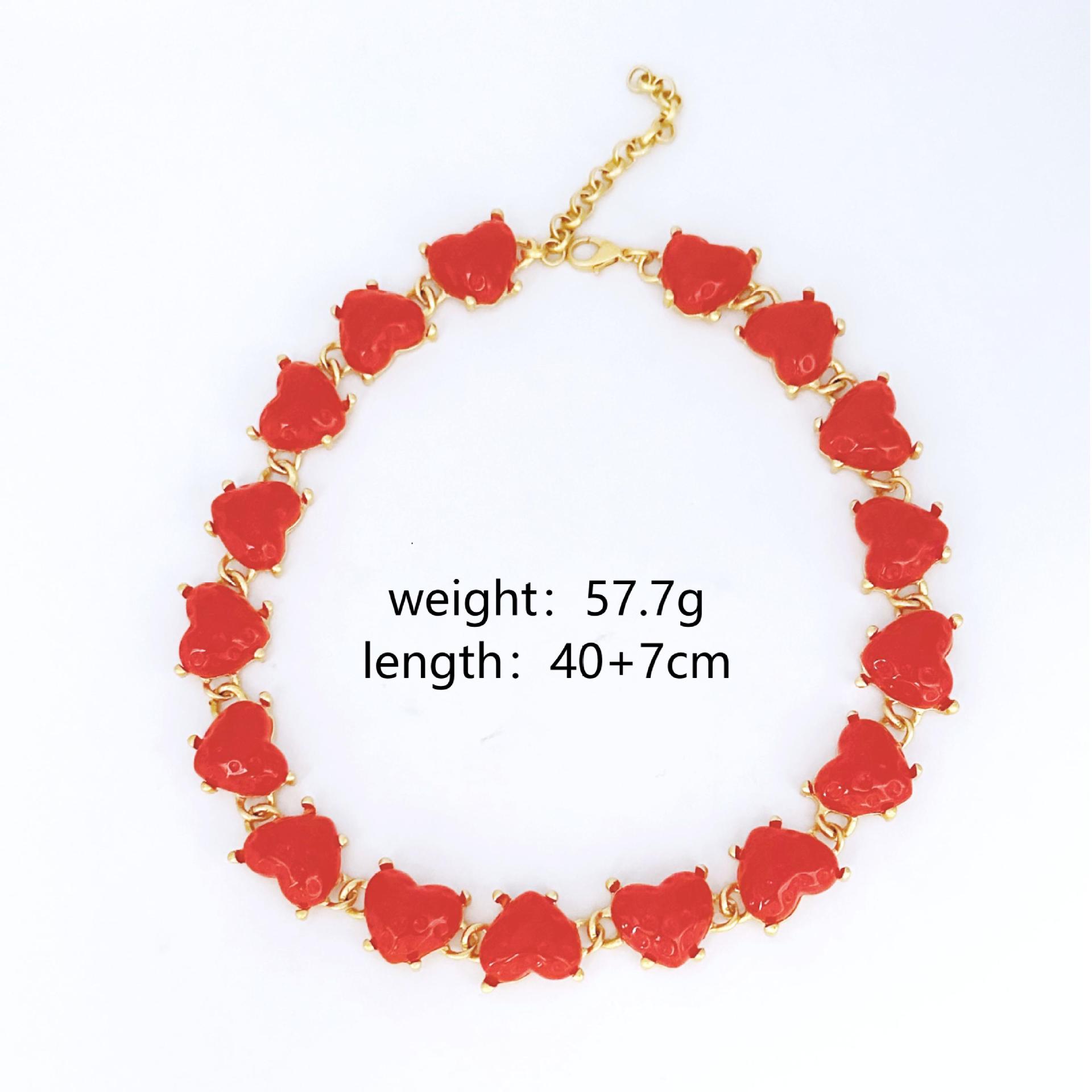 

Сладкое медовое средневековое винтажное модное ожерелье серии Lava Love, ожерелье Macaron Candy Color