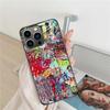 Graffiti Phone Case For Iphone 17 Air 16 15 Pro Max 14 Plus 16E Coque 13 Pro 12 Mini 11 Clear Cover Silicone Cute Shell Soft Cap