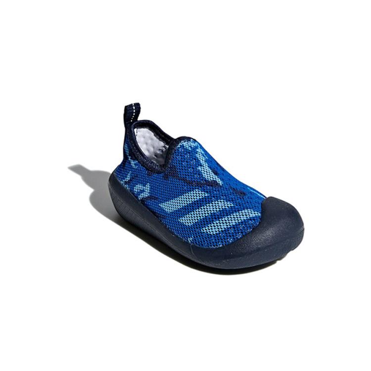 adidas Cushioning Low Top Running Shoes Blue Black Infant And Toddler DB2016