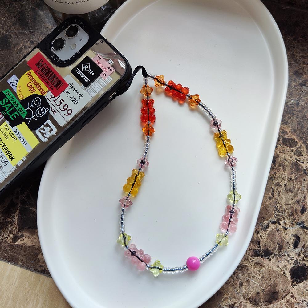 

Милый брелок в виде желейного мишки - цепочка для iPhone для женщин - издание ко Дню святого Валентина, вдохновленное Джиллиан Чун и Шарлин Чой