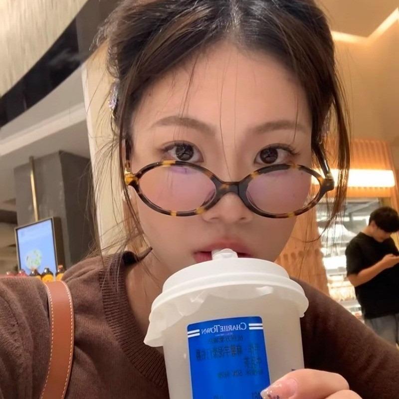 1/2pcs Retro Small Oval Reading Glasses Women Men Y2K Style Anti Blue Light Presbyopic Glasses +100 To +400