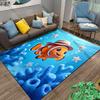 Happy crab underwater with flagcarpet Yoga living room room decor children's crawling mat doormat area rug games floor mat