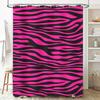 Pink Black Zebra Striped Shower Curtain Waterproof Bathroom Decoration