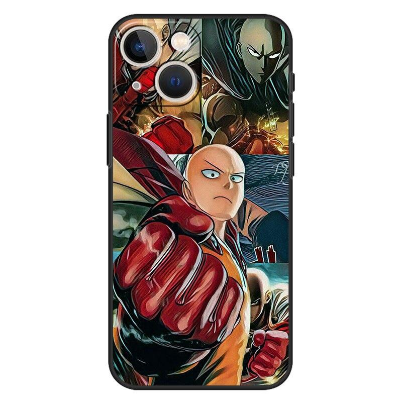 Case for Iphone 11 13 12 Pro Max Cover Xr 7 8 Plus Funda XS X 14 5 5s SE2020 Coque One Push Man Saitama And Fubuki