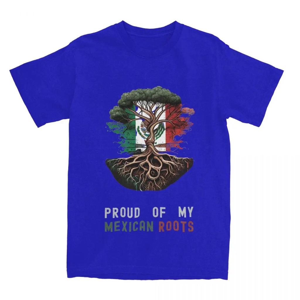 T-shirt Nouveauté Fière De Mes Racines Mexicaines Homme Femme Coton J'aime le Mexique Drapeau T-shirt Vêtements Originaux